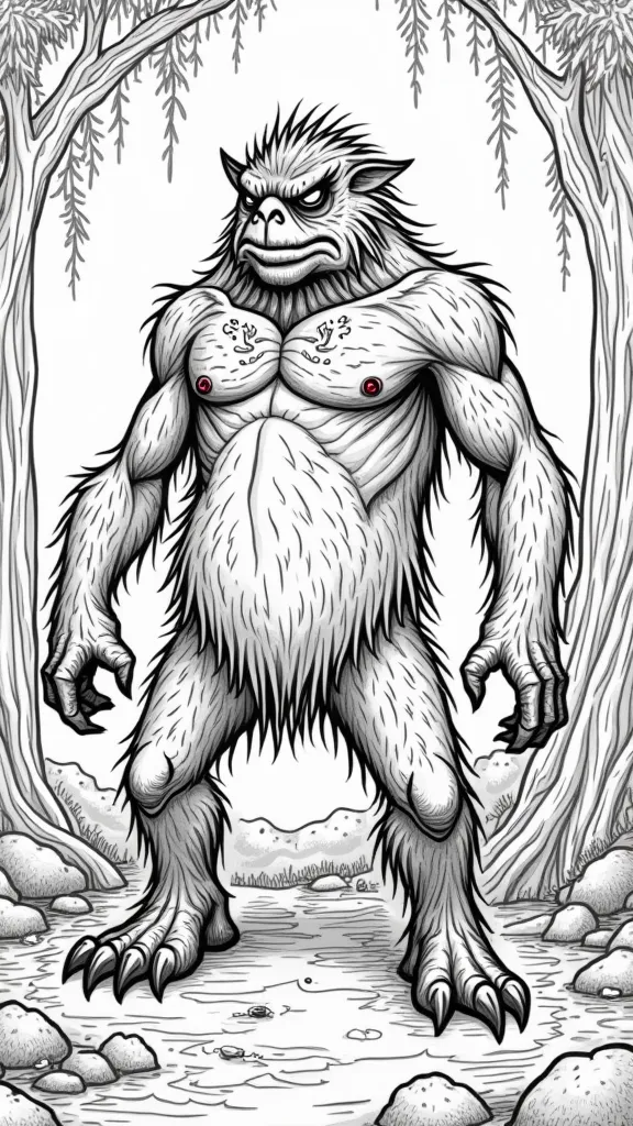 realistic monster coloring pages